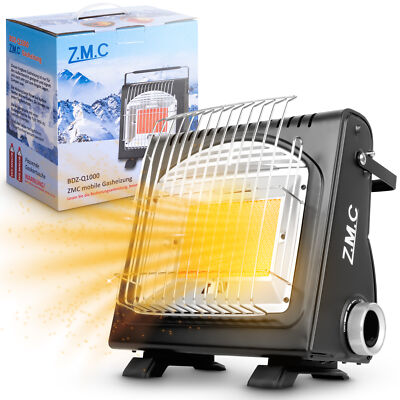 Estufa De Gas Portátil 2 En 1 - Calefactor Cerámico 1.7KW + Hornillo, Butano, Camping, Interior/exterior