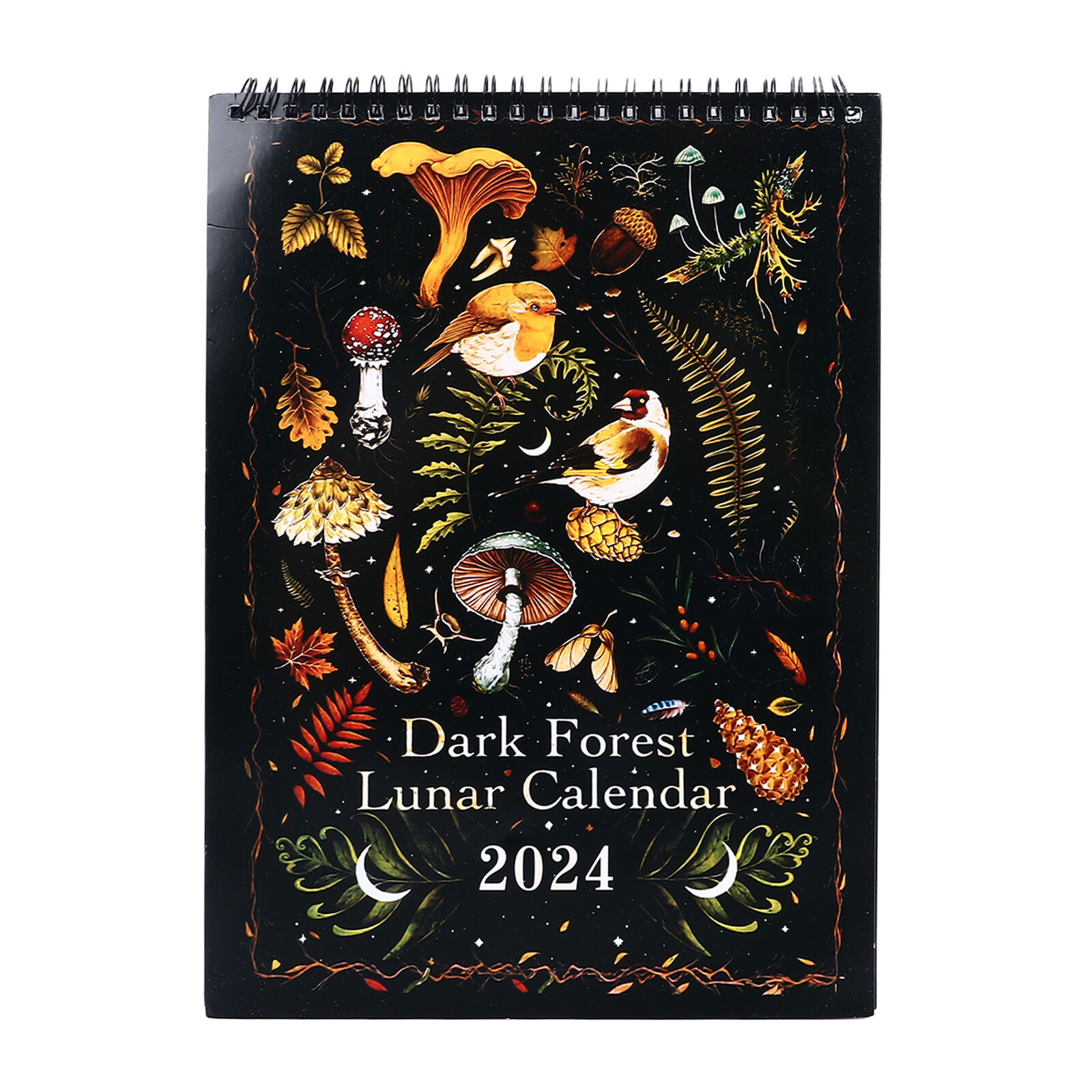 2024 Lunar Calendar Dark Forest Coated Paper Rich Elements Moon