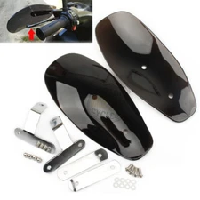 Motorcycle ABS Hand Guard Wind Protector Deflector Shield Pair For Harley Dyna