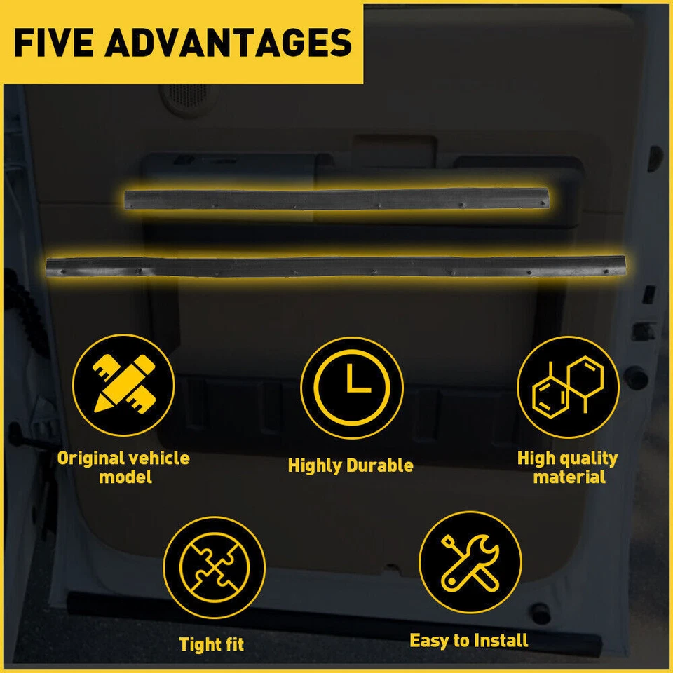 Juego de 4 juntas de goma negras para puerta inferior Ford Excursion 2000-2005 Foto 2 de 4