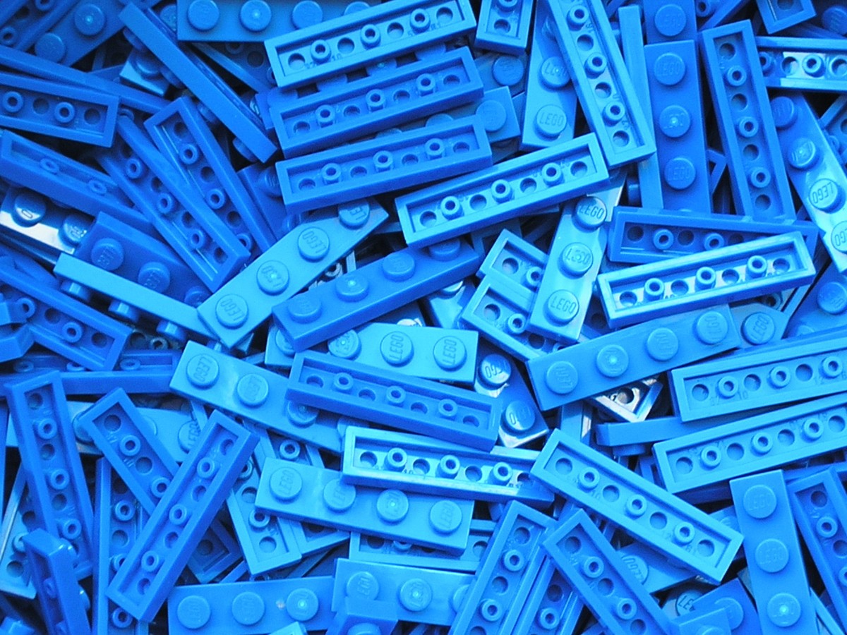 25 x plaque plate 1x4 LEGO bleu blue plates ref 3710 set 10177