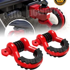 2PCS 3/4" Strength Shackle D-Ring Set For Tow Strap Winch Offroad SUV Jeep Truck