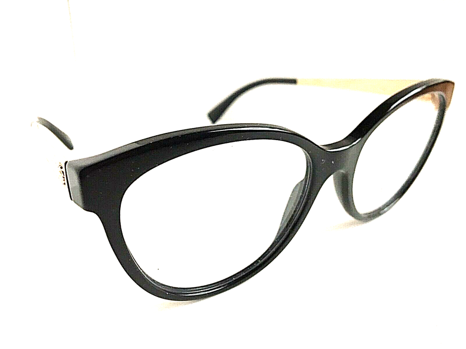 New Versace Mod. 3732 Black 54mm Cats Eye Women's Eyeglasses Italy 4,8
