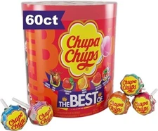 Chupa Chups Candy Lollipops Assorted Flavors 60ct - FREE SHIPPING