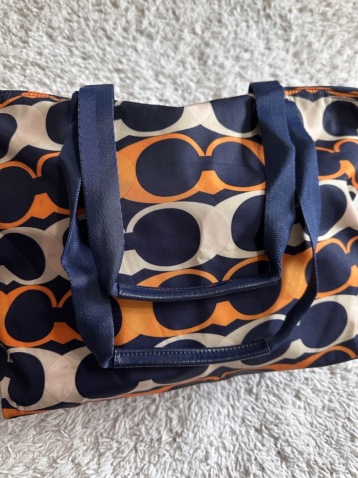 Coach Est.1941 purse large multi Color Orange Blue Gem