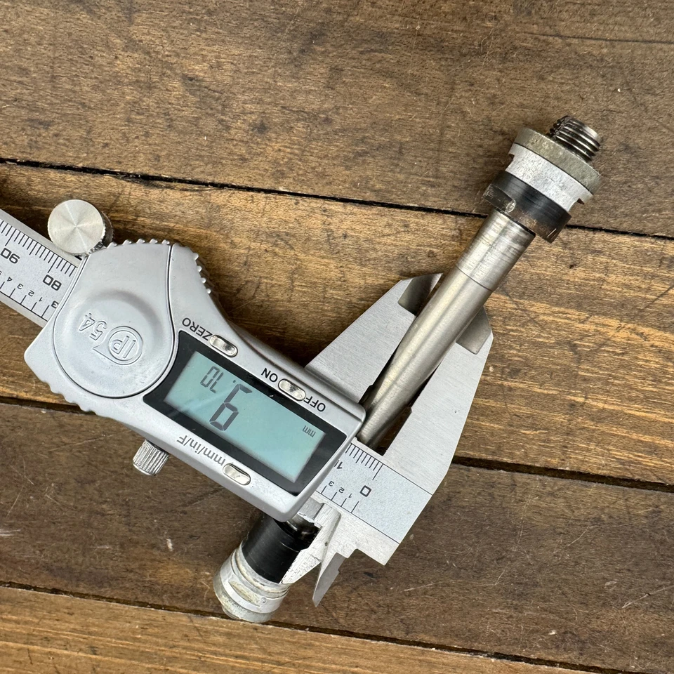 Eje de rodamiento sellado de titanio vintage 126 mm 9,7 mm 9,70 QR pieza de buje hueco Foto 3 de 4