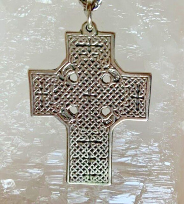 Celtic Knot Cross 925 Pendant Mystical Christian Protection Original by JKL 433