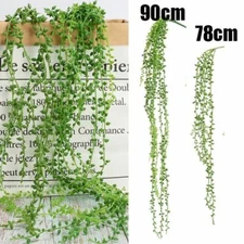 Fake Hanging Plants Artificial Succulents String of Pearls House Vine Plant