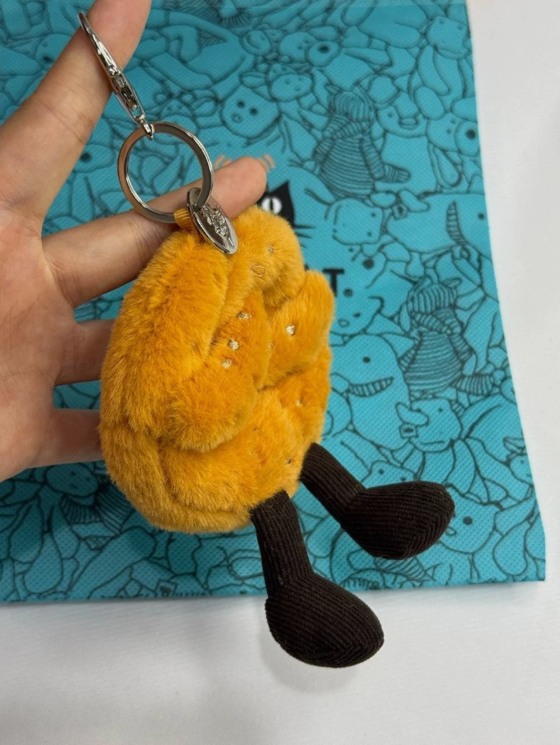 Jellycat Amuseable Pretzel Bag Charm Plush Keychain Cute Soft Toy