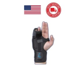 Adjustable Boxer Splint Black with V Strap System for Finger Immobilization