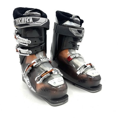 Tecnica Mega +10 Black Orange Downhill Ski Boots Men's Size Mondo 27