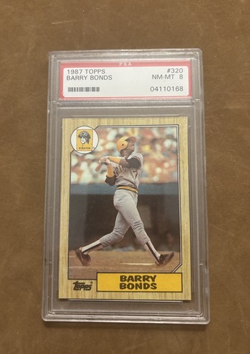 1987 Topps Barry Bonds  ( PITTSBURGH PIRATES ) PSA 8 Rookie Card RC #320