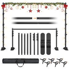10x8ft Banner Backdrop Stand Kit  Heavy Duty Adjustable Photo Background Stand