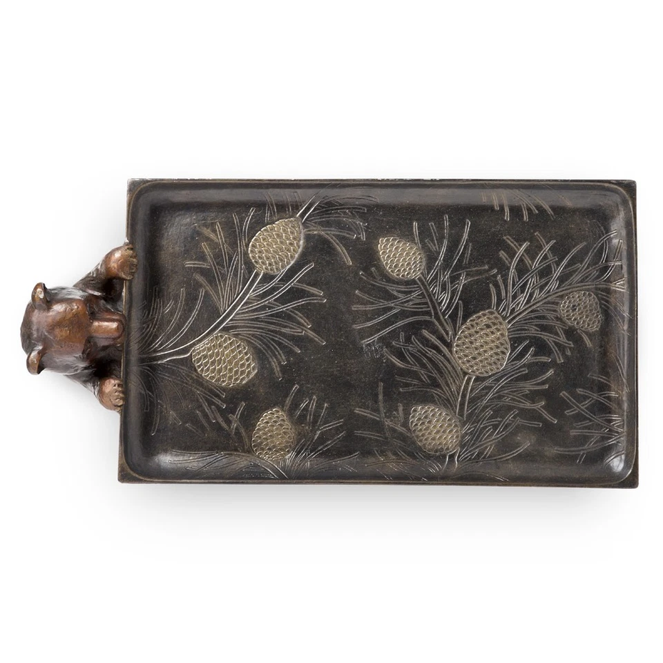 Bear Accent End Table Aluminum Home Decorative Collectible - Image 3 of 4