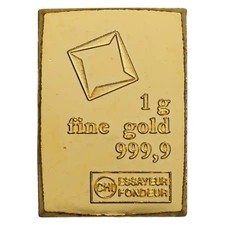 1 gram Gold Valcambi Bar .9999 Fine 5084.49 per troy oz