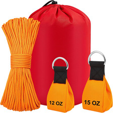 4 Pcs Arborist Throw Line Kit, 12Oz 15Oz Throw Weight Bag with 164Ft Polyester R