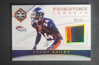 2017 Panini Limited Champ Bailey Prime Time Jersey Patch /25 Broncos DV1330