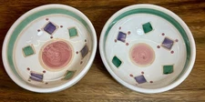 Set of 2 Caleca Belvidere Hand Painted Pottery Italy Berry/ Dessert Bowl 5.25"