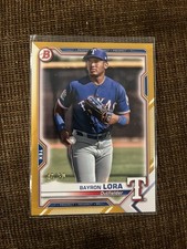 2021 Topps Bowman Prospect Baseball MLB Gold #BP-139 Bayron Lora 7/50