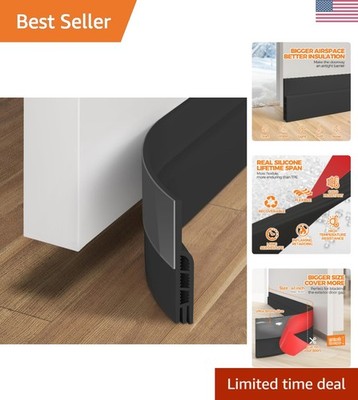 Door Draft Stopper Under Door Draft Blocker Insulator Doors Sweep Weather Str...