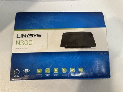 Open box Linksys E1200 300 Mbps 4-Port 10/100 Wireless-N Router Black