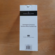 A pair of Dartington Crystal Stemless Wine Glasses