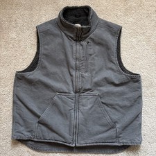 Carhartt Vest Mens Extra Large V33 GVL Sandstone Sherpa Lined Canvas Workwear