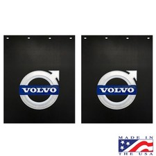 Volvo Rubber Mud Flaps Poly-rubber 24 X 30 Semi Truck Volvo Logo Pair Black