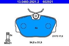 Bremsbelagsatz Scheibenbremse ATE 13.0460-2921.2 f�r BMW Z1 E30 3er Touring 316