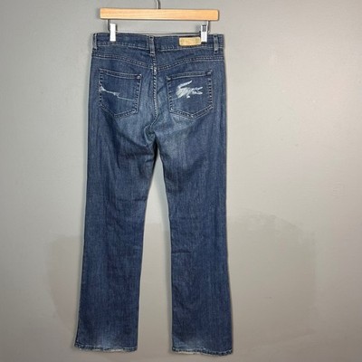 VTG Lacoste Jeans Women's size 8 Croc Blue Bootcut