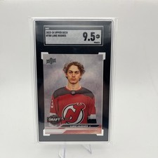 2023-24 Upper Deck Luke Hughes (1st Round Pick) #750 SGC 9.5 NJ Devils (33)