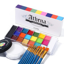 UCANBE Athena Face Body Paint Oil Palette  Translucent Setting Powder  10PCS B