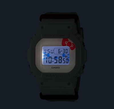 RARE CASIO BGD-565KT-7JR Baby-G HELLO KITTY White wristwatch