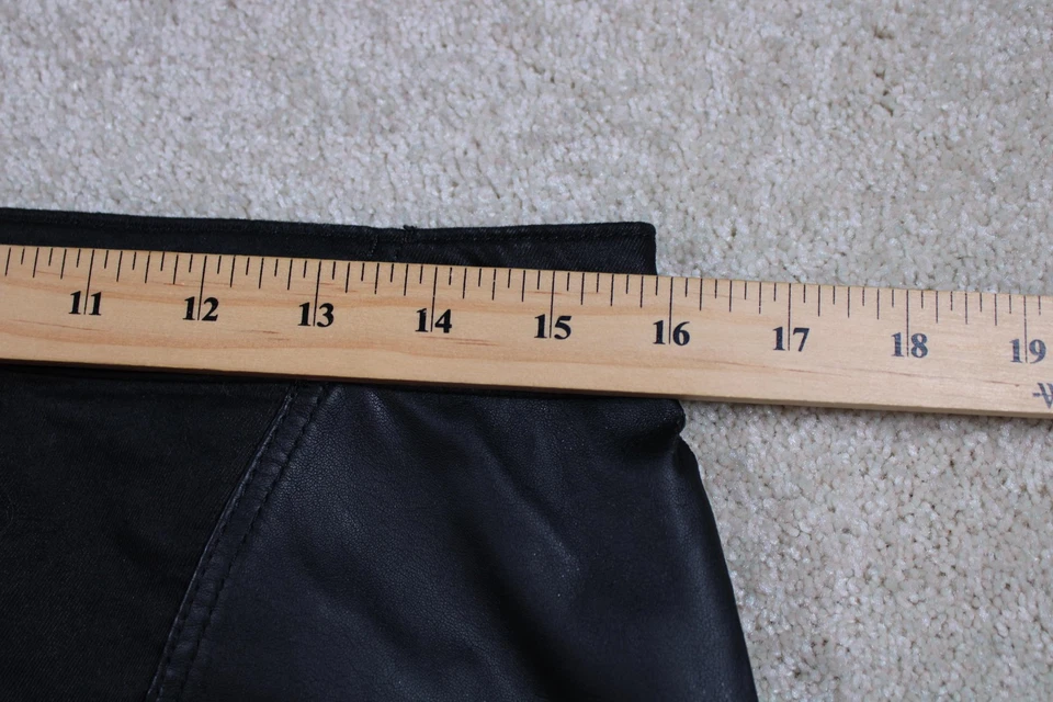 Falda Rock & Republic Mujer 6 Negra Cybil Imitación Cuero Cremallera Panel Mini Punk Foto 3 de 4