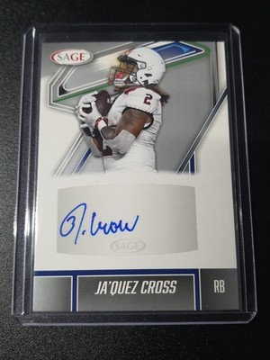 Ja'Quez Cross - Sage Football 2026 - Arkansas State Red Wolves - Silver - Auto