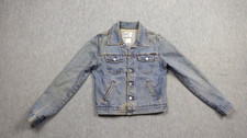 Calvin Klein Jeans Trucker Jacket Womens S Blue Double Stone Wash Made in USA