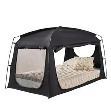 Privacy Sleep Indoor Bed Tent for Adults Kids, Portableout 90 Twin Black
