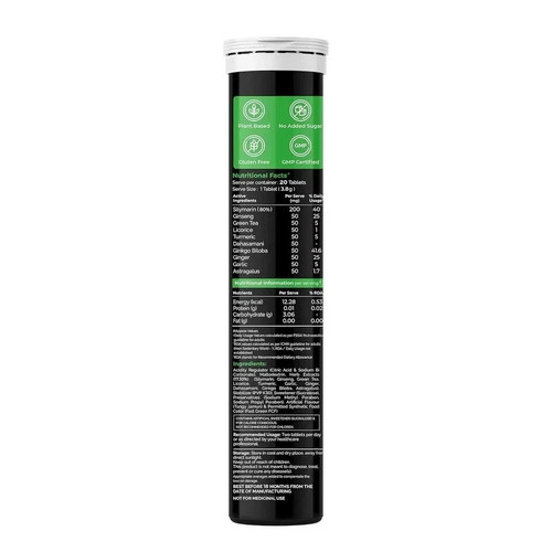 Auric Liver Detox Effervescent Fizzy Water with 10 Ayurvedic Herbs (60 tablets) - Picture 7 of 8