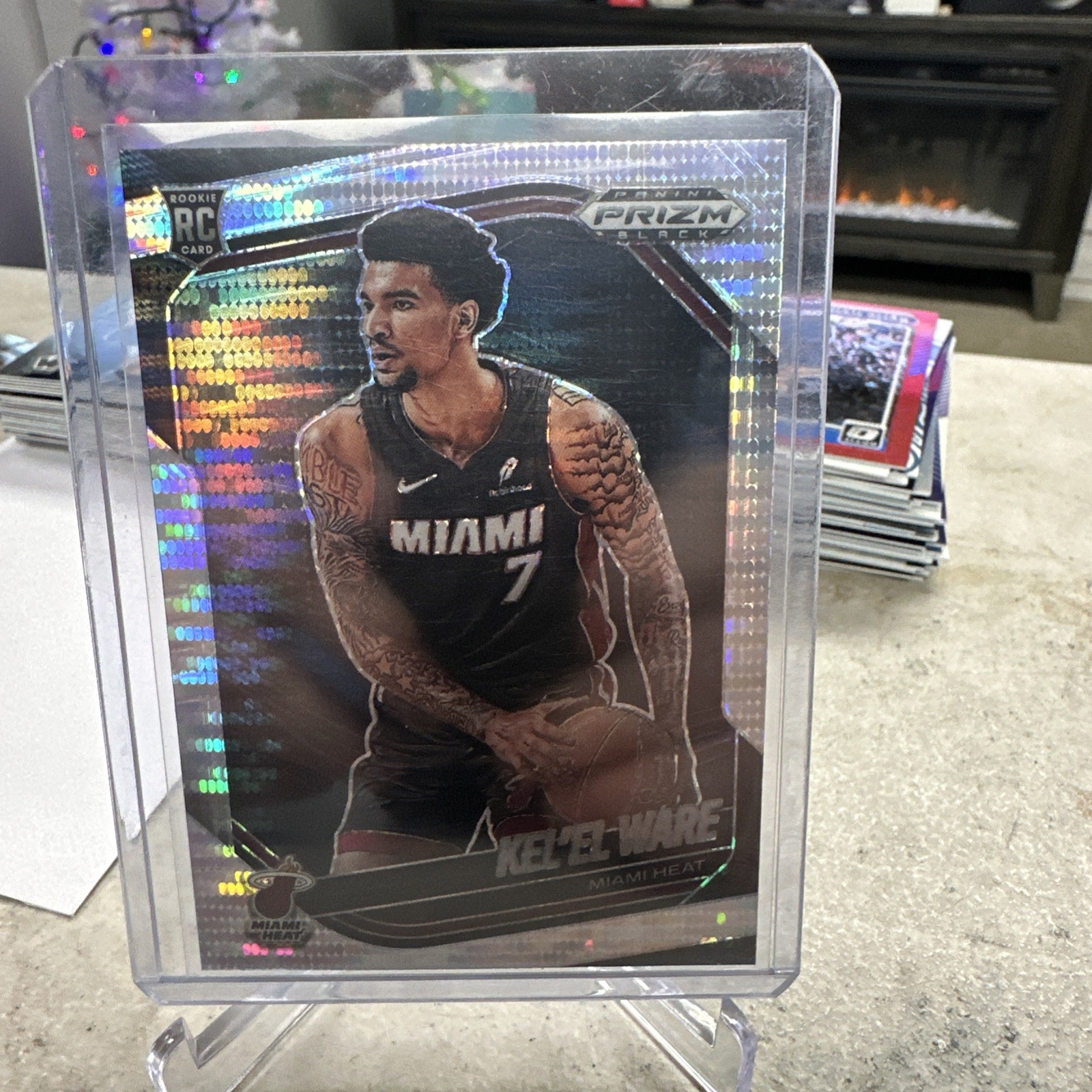 2024-25 Panini Prizm Black - Kel'el Ware, Kel'el Ware #156 Hyper Prizm (RC)