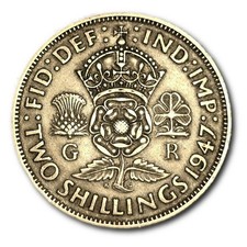 1947 Great Britain Two Shillings KM 865 George VI Cupro-Nickel Florin E154