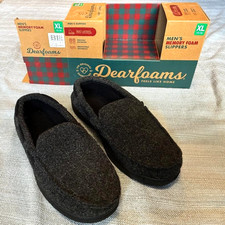 Size 13/14 XL - Dearfoams Men's Memory Foam Slippers Black