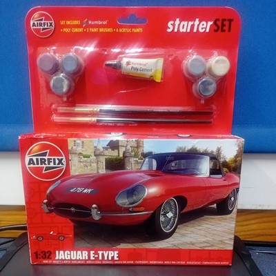AIRFIX STARTERSET 1-32 JAGUAR.  E - TYPE NEW HORNBY