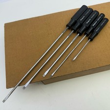 Vintage Snap-on Ssde Electrical Flat Head Slotted Screwdriver Set 5pc Black Usa Vintage Snap-on Ssde Electrical Flat Head Slotted Screwdriver Set 5pc Black Usa