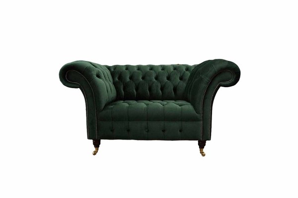 Sessel Design Relax GrüN Textil Wohnzimmer Polster Sitzer Luxus Einsitzer-image
