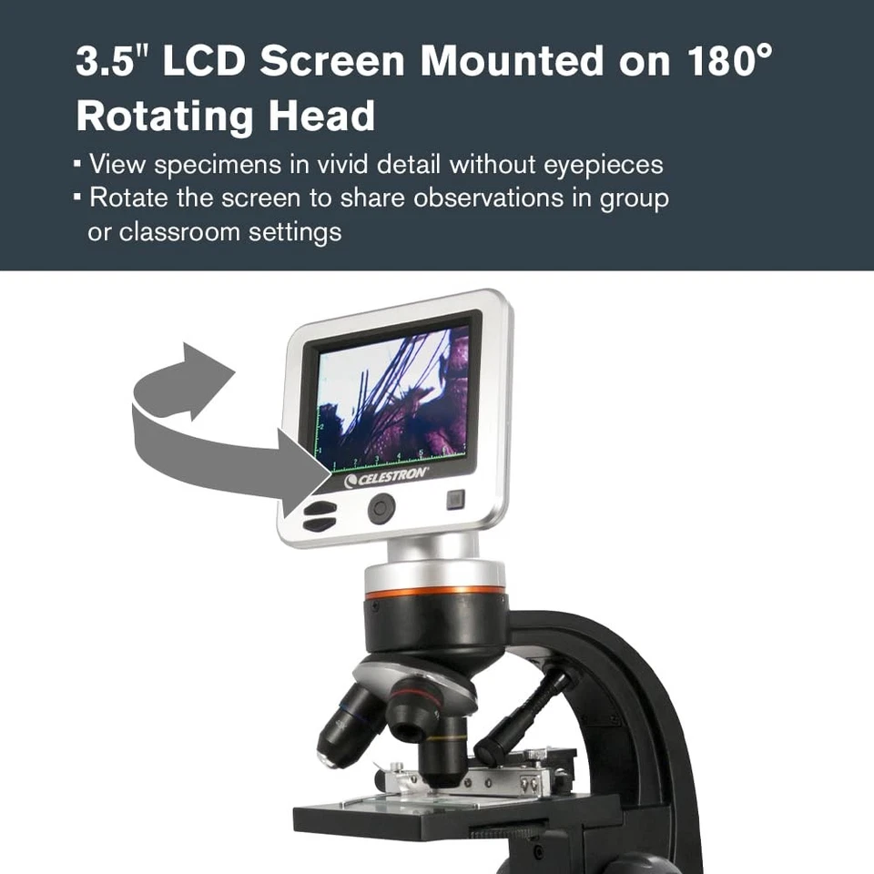– LCD Digital Microscope II – 3.5" Screen – 5MP Camera – 40x–1600x Magnificat... - Image 3 of 4