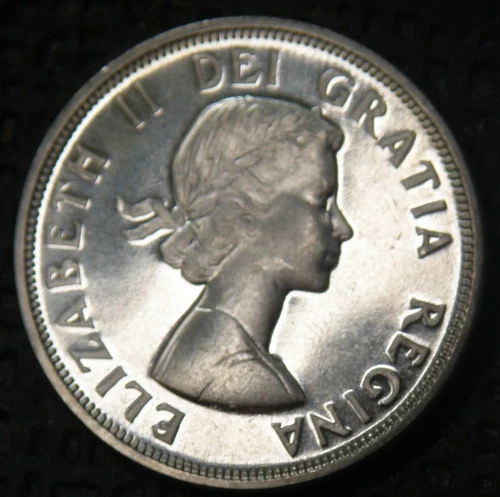 1964CANADIAN SILVER DOLLAR ELIZABETH II CHOICE ABOUT UNCIRCULATED+ CH. AU+ NICE
