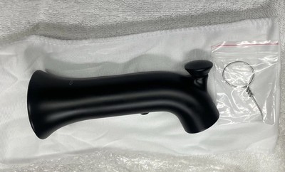 Premium Kohler Simplice Tub Faucet/Diverter Spout. Black. 1/2  Slip Connect 
