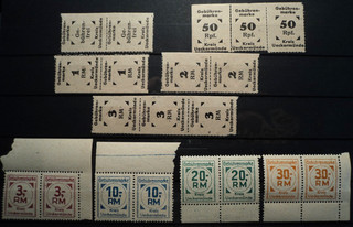 PA Gebührenmarke Kreis Ueckermünde Lot 12 Stück (o.G. wie verausgabt) 8 St. (m.)