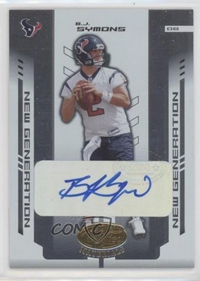 2004 Leaf Certified Materials New Generation /1000 BJ Symons Rookie Auto RC 2u3