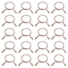 20Pcs 25mm ID 28.8mm OD Fuel Line Hose Clips 65Mn Spring Clips Clamps Gold